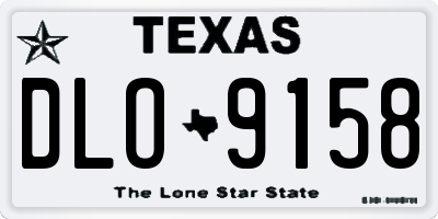 TX license plate DLO9158