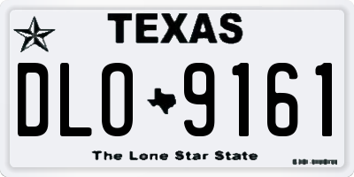 TX license plate DLO9161