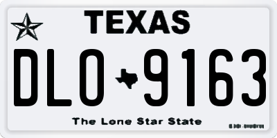 TX license plate DLO9163