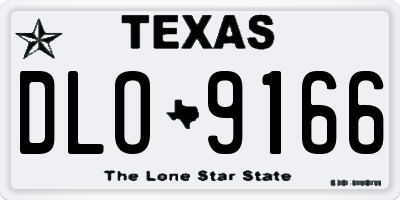 TX license plate DLO9166