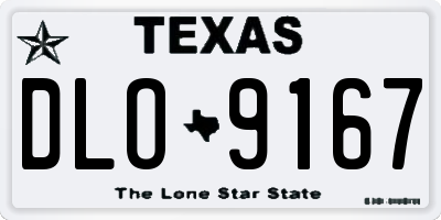 TX license plate DLO9167