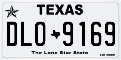 TX license plate DLO9169