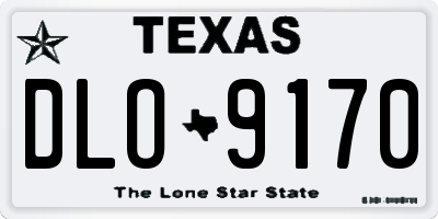 TX license plate DLO9170