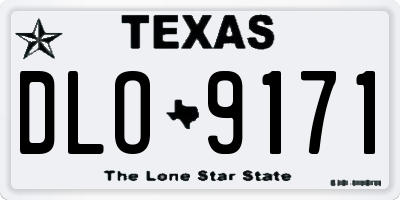 TX license plate DLO9171