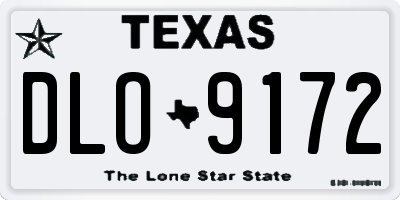 TX license plate DLO9172