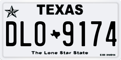 TX license plate DLO9174