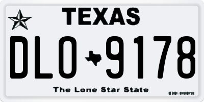 TX license plate DLO9178