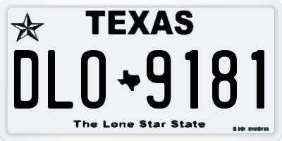 TX license plate DLO9181