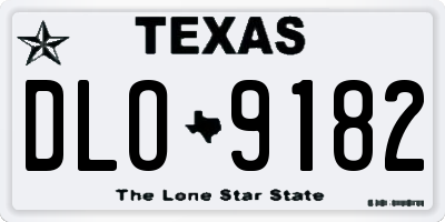 TX license plate DLO9182