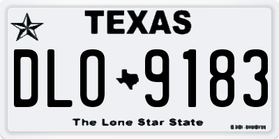 TX license plate DLO9183