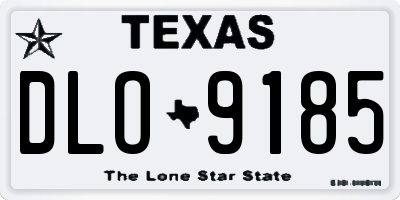 TX license plate DLO9185