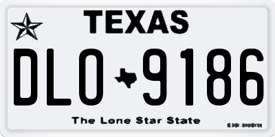 TX license plate DLO9186