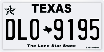 TX license plate DLO9195