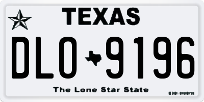 TX license plate DLO9196