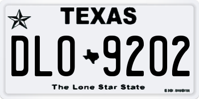 TX license plate DLO9202