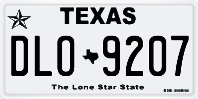 TX license plate DLO9207