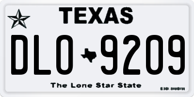 TX license plate DLO9209