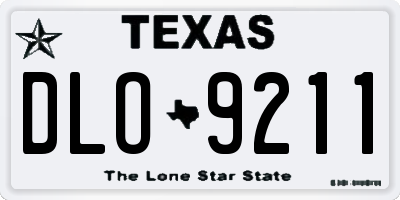 TX license plate DLO9211