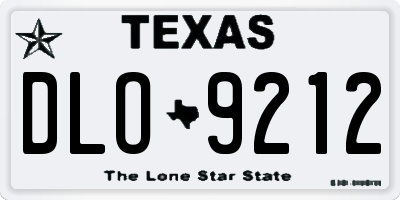 TX license plate DLO9212