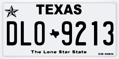 TX license plate DLO9213