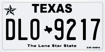 TX license plate DLO9217