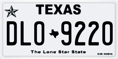 TX license plate DLO9220