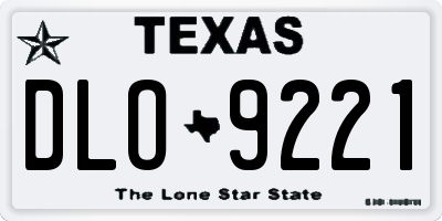 TX license plate DLO9221