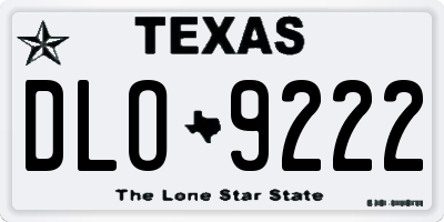 TX license plate DLO9222