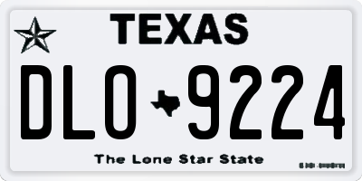 TX license plate DLO9224