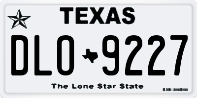 TX license plate DLO9227