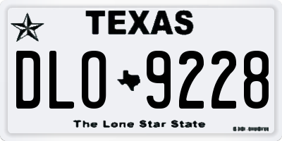TX license plate DLO9228