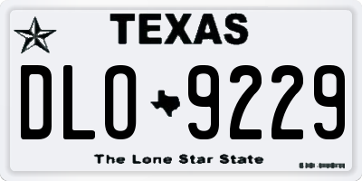 TX license plate DLO9229