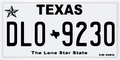 TX license plate DLO9230
