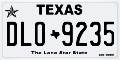 TX license plate DLO9235