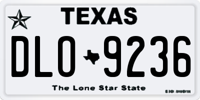 TX license plate DLO9236