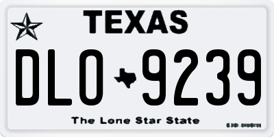 TX license plate DLO9239