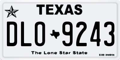 TX license plate DLO9243