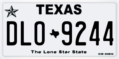 TX license plate DLO9244