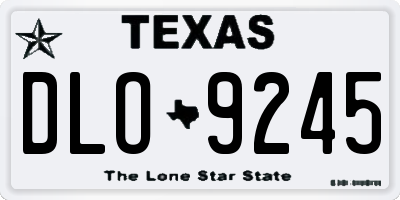 TX license plate DLO9245