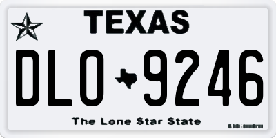 TX license plate DLO9246