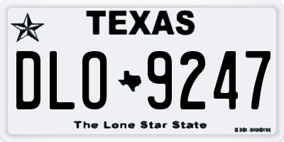 TX license plate DLO9247