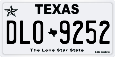 TX license plate DLO9252