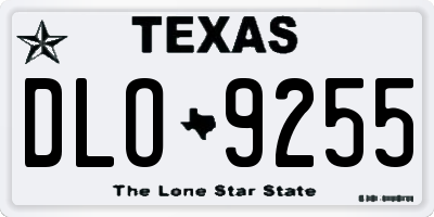 TX license plate DLO9255