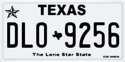 TX license plate DLO9256