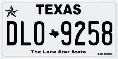 TX license plate DLO9258