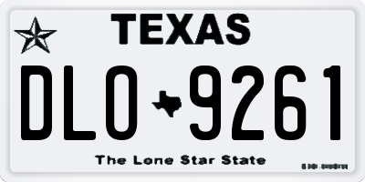 TX license plate DLO9261