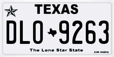 TX license plate DLO9263