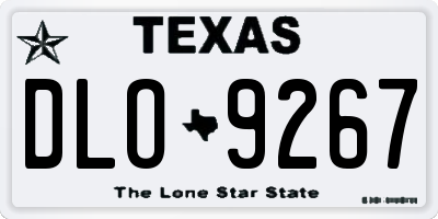 TX license plate DLO9267