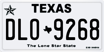TX license plate DLO9268