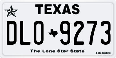 TX license plate DLO9273